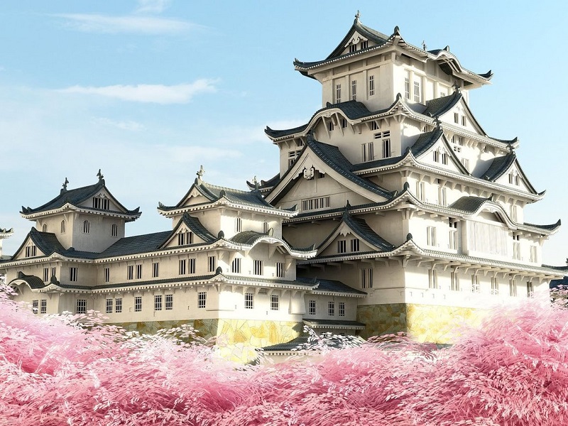 Замок Химэдзи в Японии